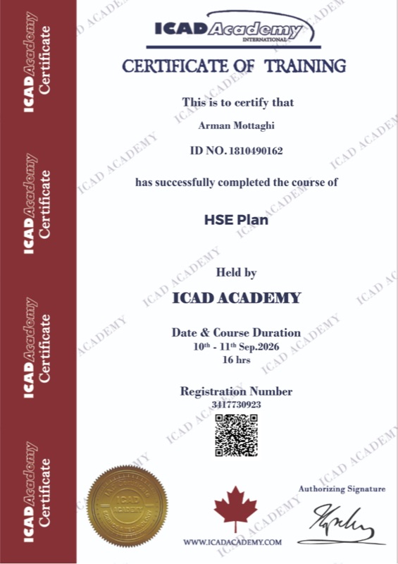 HSE Plan - تدوین طرح HSE